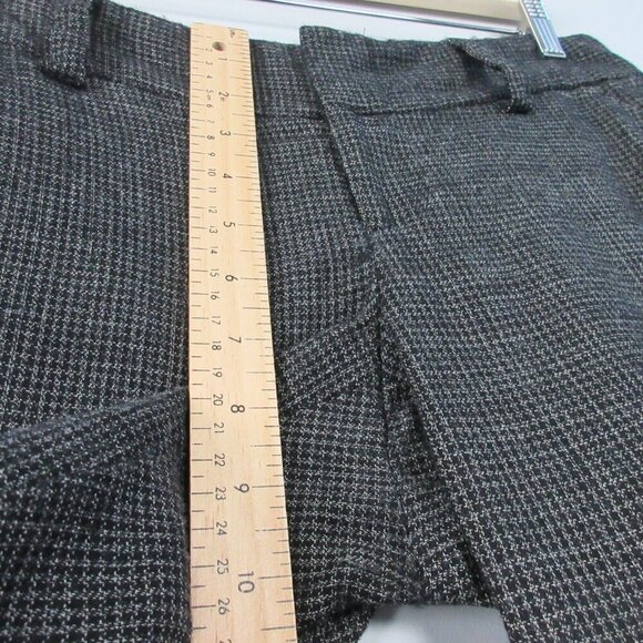Alice Olivia Women's Wide Leg Trouser Pants 8 Black Houndstooth Vtg Wool 312 - Picture 12 of 14
